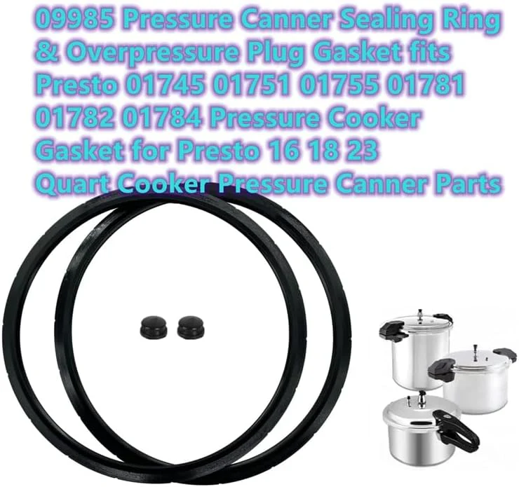 09985 Druckdosen-Dichtungsring und Überdruckstopfendichtung, Passend für Presto 01745 01751 01755 01 - Image 4