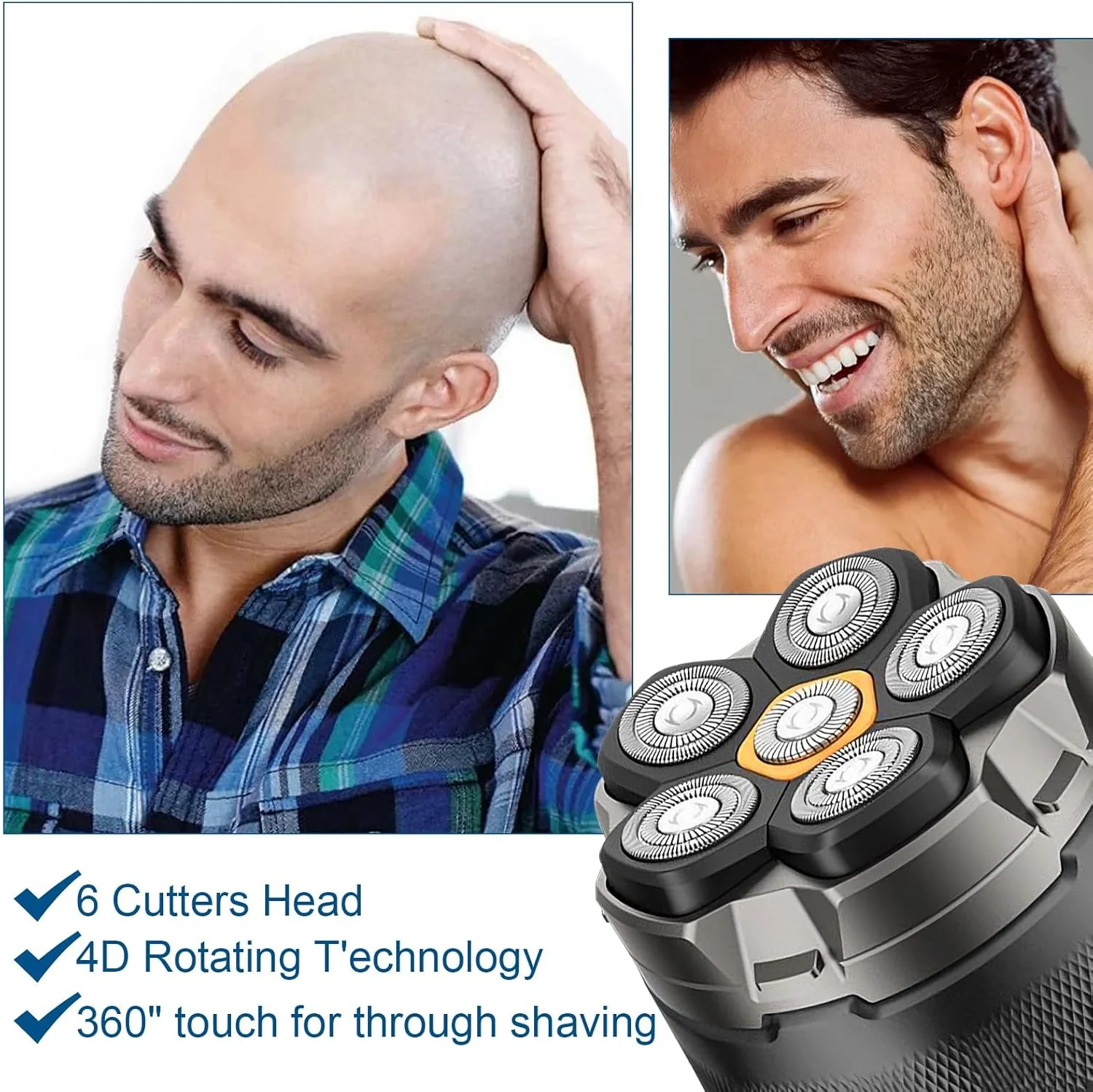 1 Stück 6 Blade Head Shaver Ersatzköpfe kompatibel mit DOAO JoyKoi Solimpia Singphere AEXIRI Head Sh - Image 7