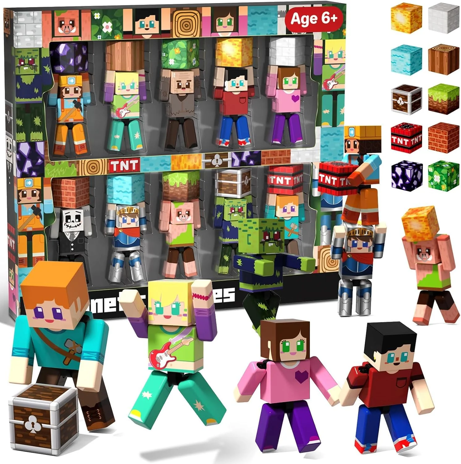 10 pcs Spielzeug Figuren Set Kompatibel mit Allen Magnetische Bausteine/Magnetbausteinen, Förderung