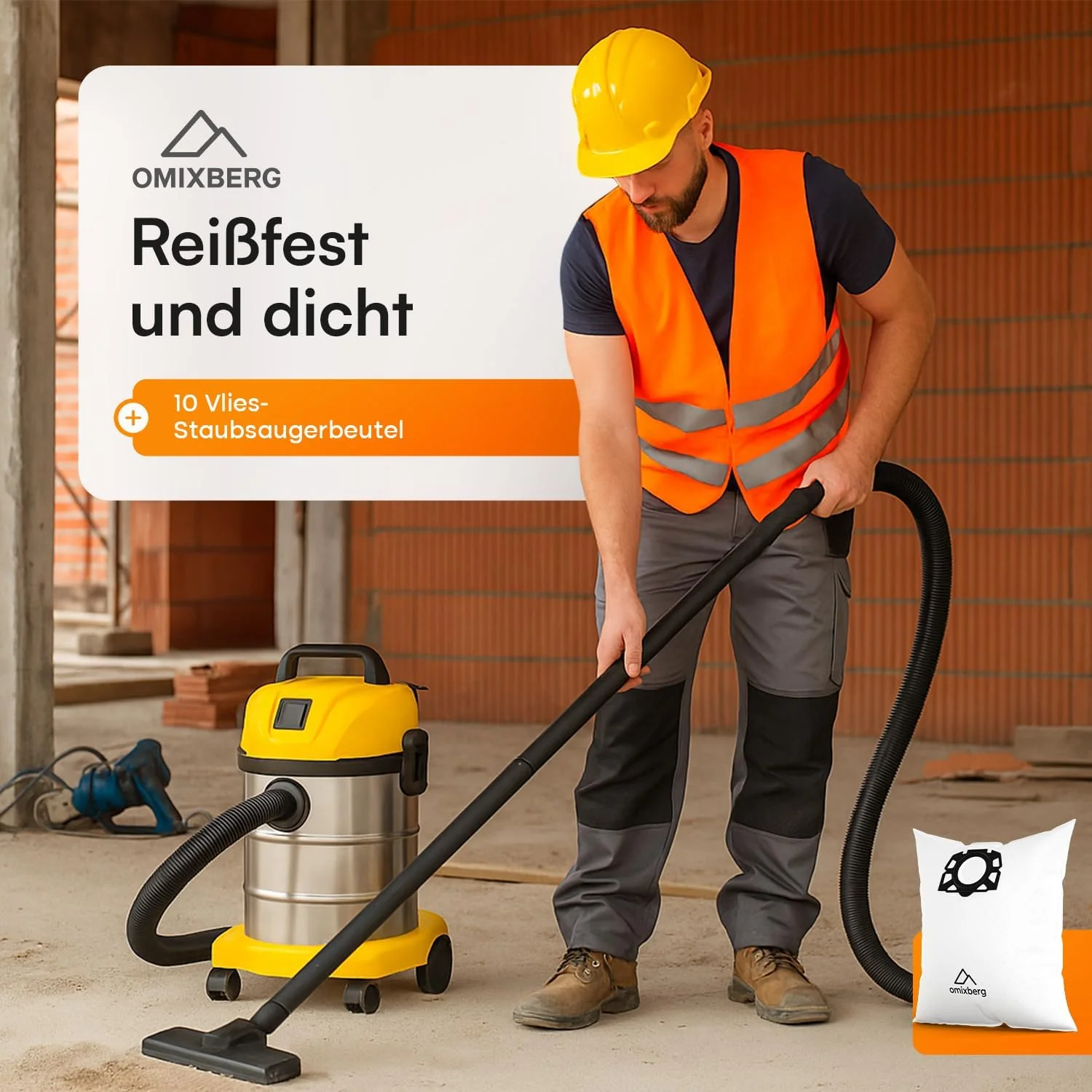 10 Vlies-Staubsaugerbeutel – Passend für Kärcher MV4, MV5, MV6, WD6 und WD6 Premium – Passend für Kä - Image 3