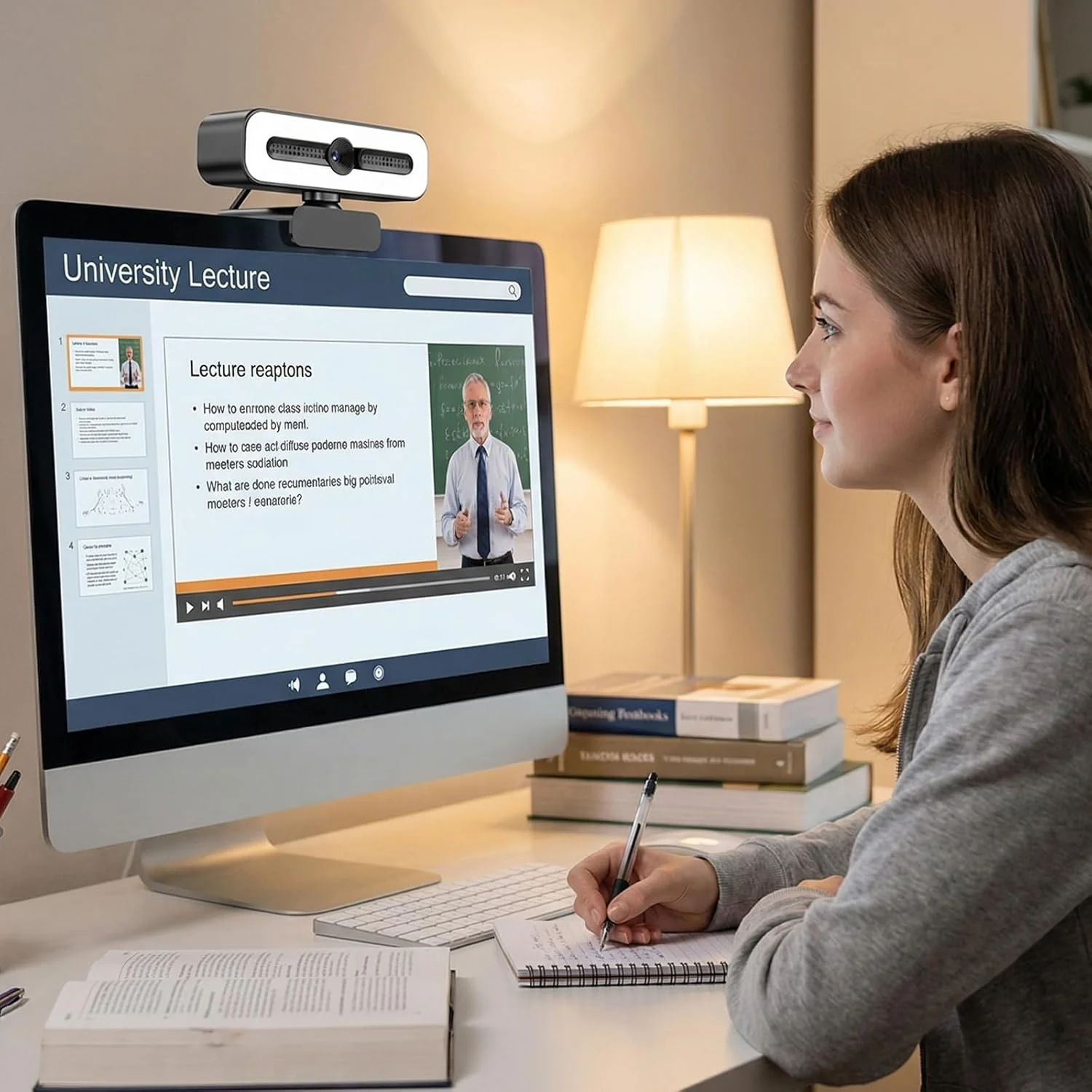 1080P USB Webcam: 90° Weitwinkel Full HD Webcam mit Mikrofon für Videoanruf und Aufnahme, Web Konfer - Image 3