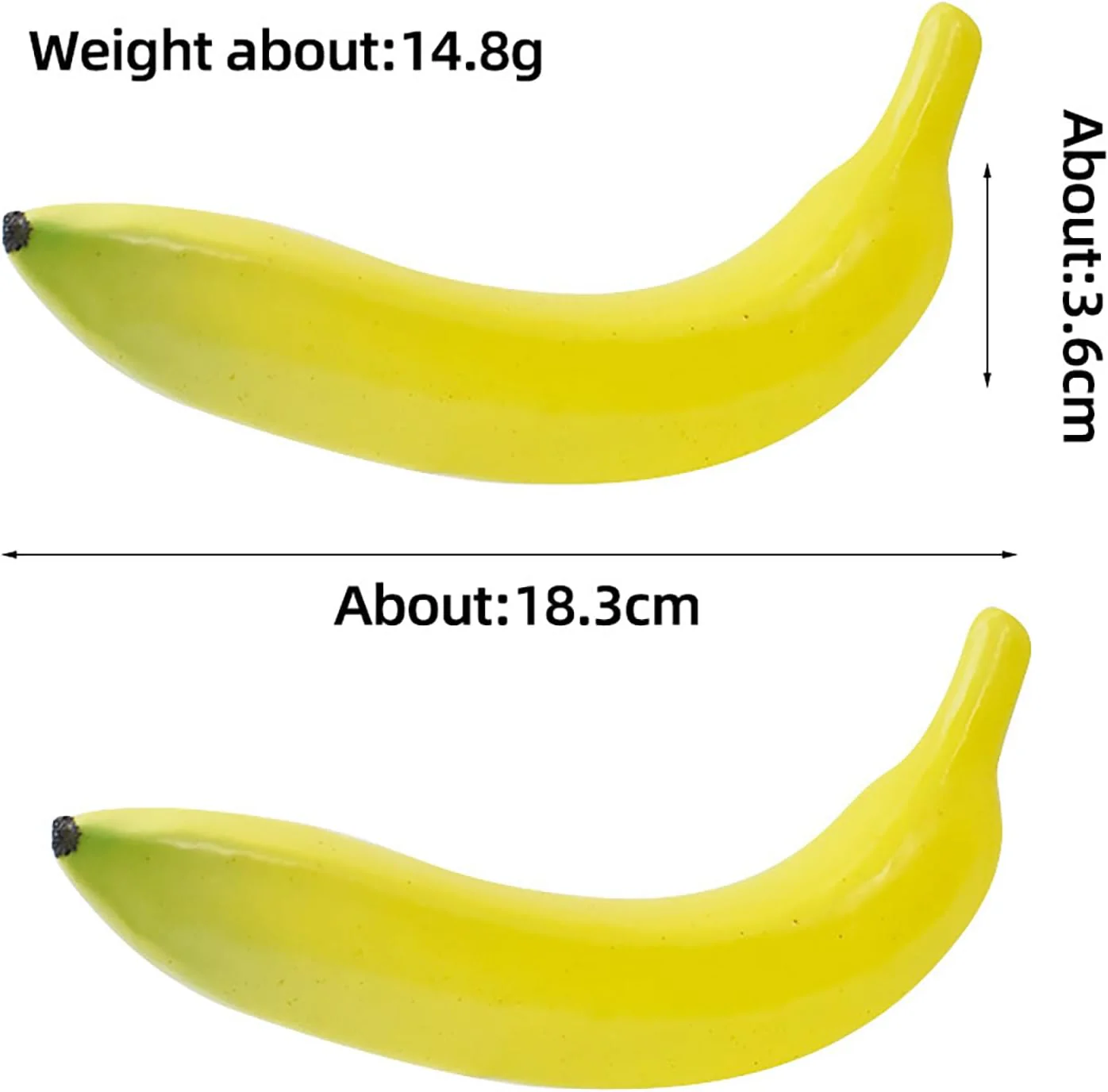10PCS Künstliche Bananen,Banane Realistische Früchte Künstliche Lebensechte Banane Deko Gefälschte F - Image 2