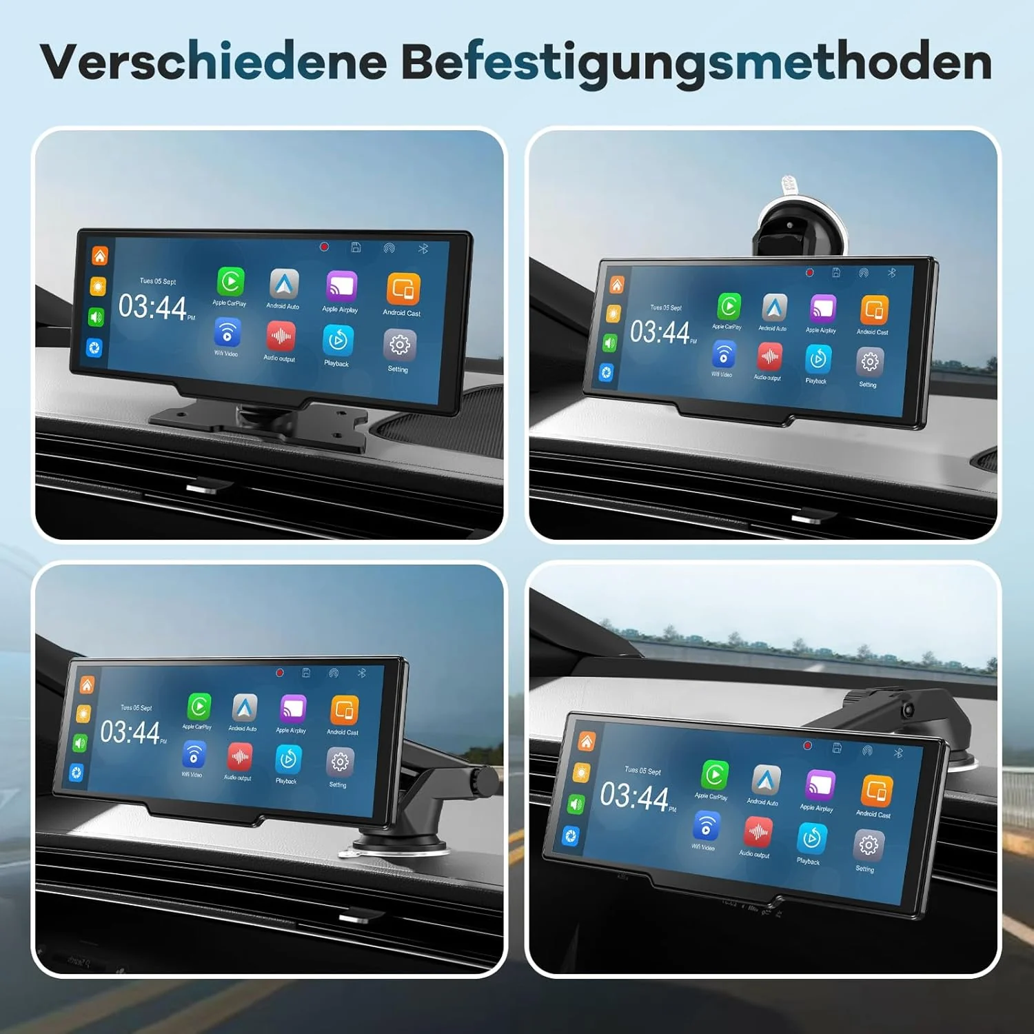 11 Zoll für Apple Carplay Display & Android Auto Display: Car Play Display mit GPS Navigation 4K Das - Image 6