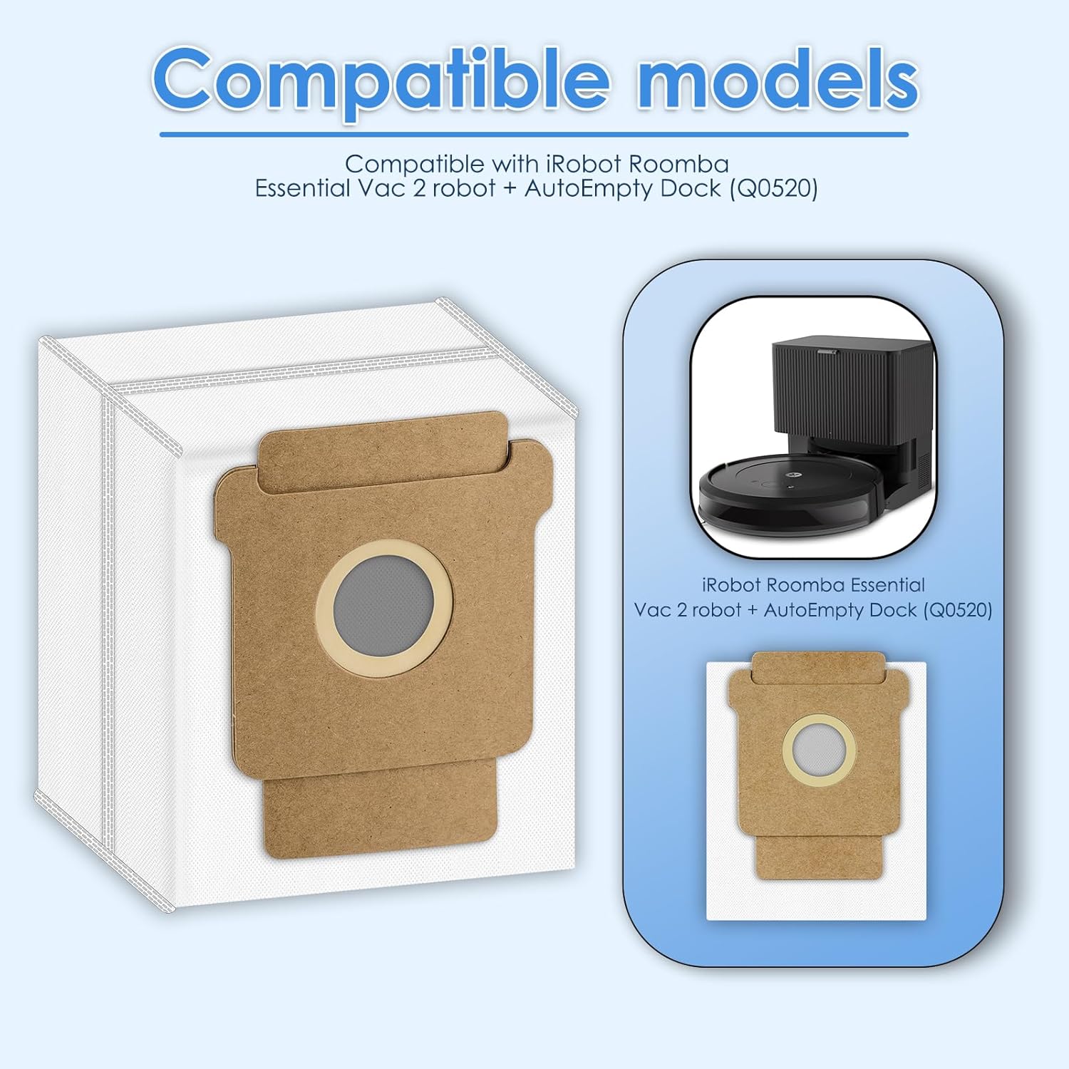 (12 Stück) Staubbeutel für iRobot Roomba 104, 105 Vac, 105 Combo, Plus 405 Combo, Plus 505 Combo, Ma - Image 4