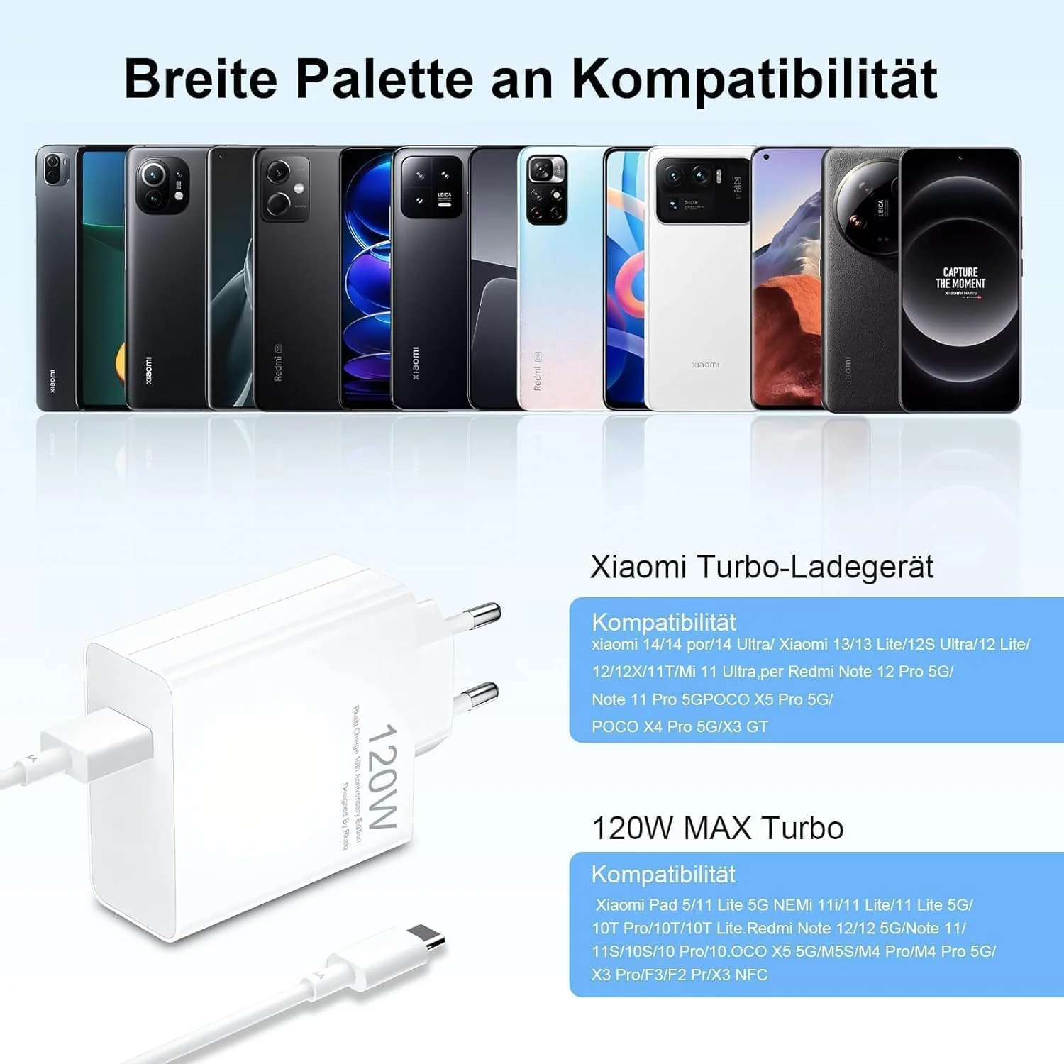 120W ladegerät für Xiaomi 15, 14, 13, 12, 13t, 12t, 12s, Redmi Note 14/13 Pro+/12 Pro+/11 P+ 5G, 12, - Image 2