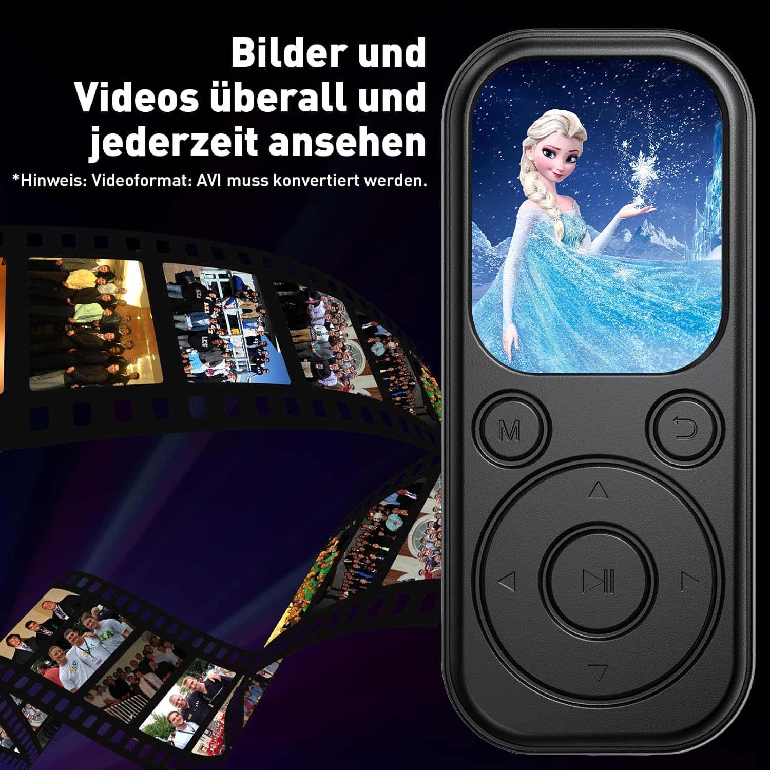 128GB MP3 Player mit Bluetooth 5.4, RWSRW Musik-Player mit FM-Radio, Sprachaufzeichnung, HiFi-Sound, - Image 7