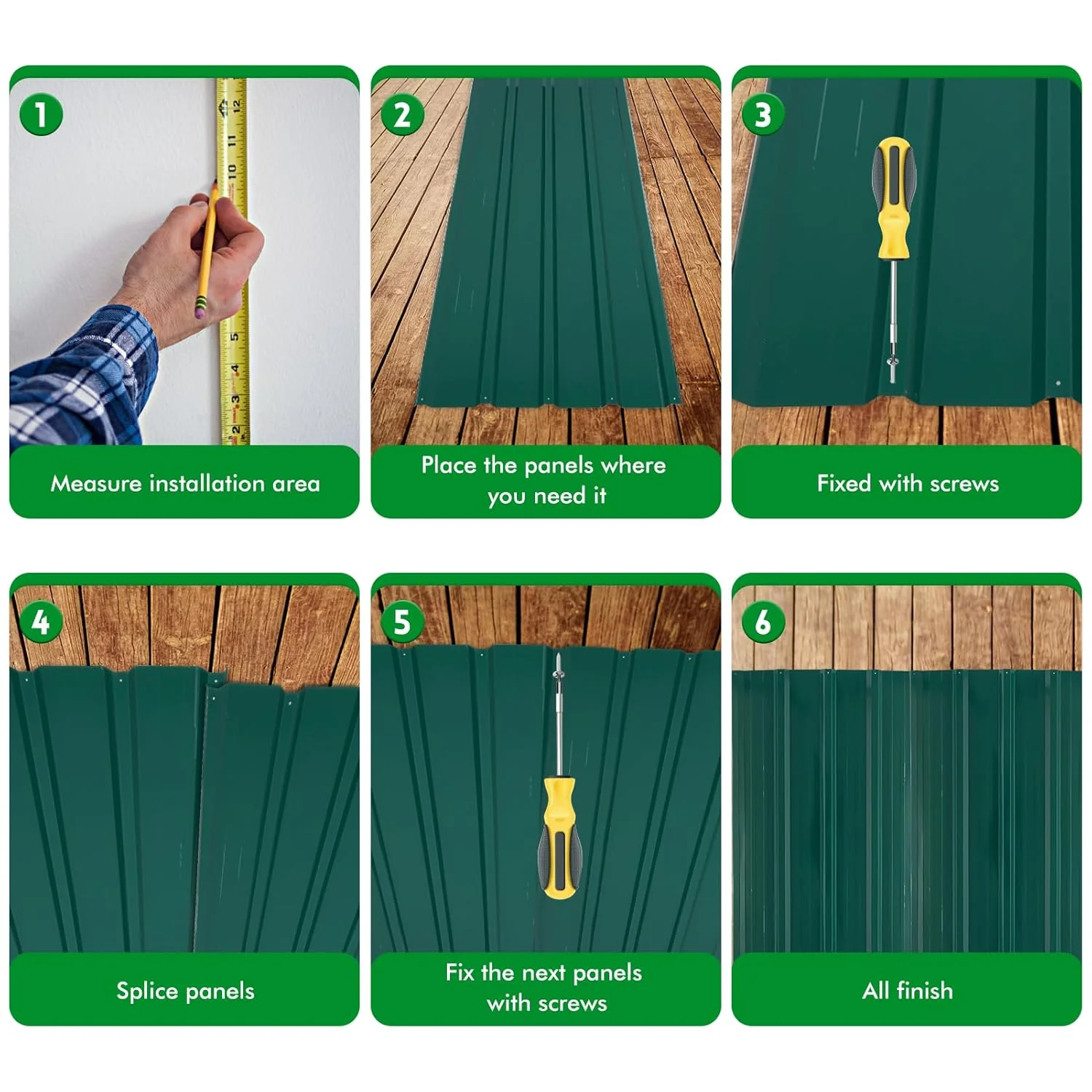 12er Trapezblech 110cm x 45cm = 6m² verzinkt Profilblech Dachblech Wellblech Dachplatten Dicke 0,2 m - Image 2