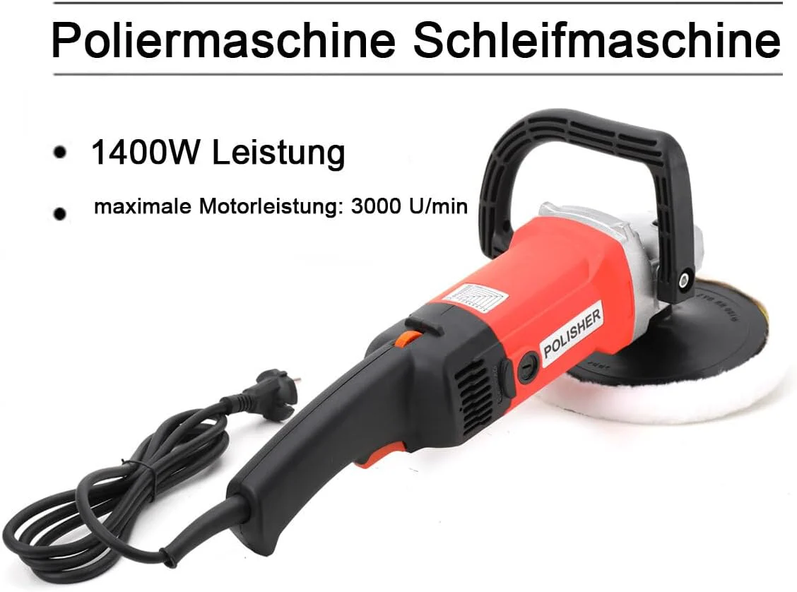 1400W Poliermaschine Schleifmaschine, Profi Nass-Steinschleifer 3000 U/min Rotationsschleifer mit ⌀1 - Image 2