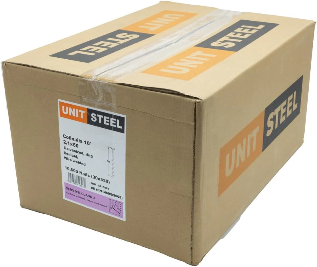 15° Coilnägel - 2,1X50mm, 10.500 stück, Ringnägel für Druckluft-Nagler, Ring/verzinkt, für fast alle - Image 4