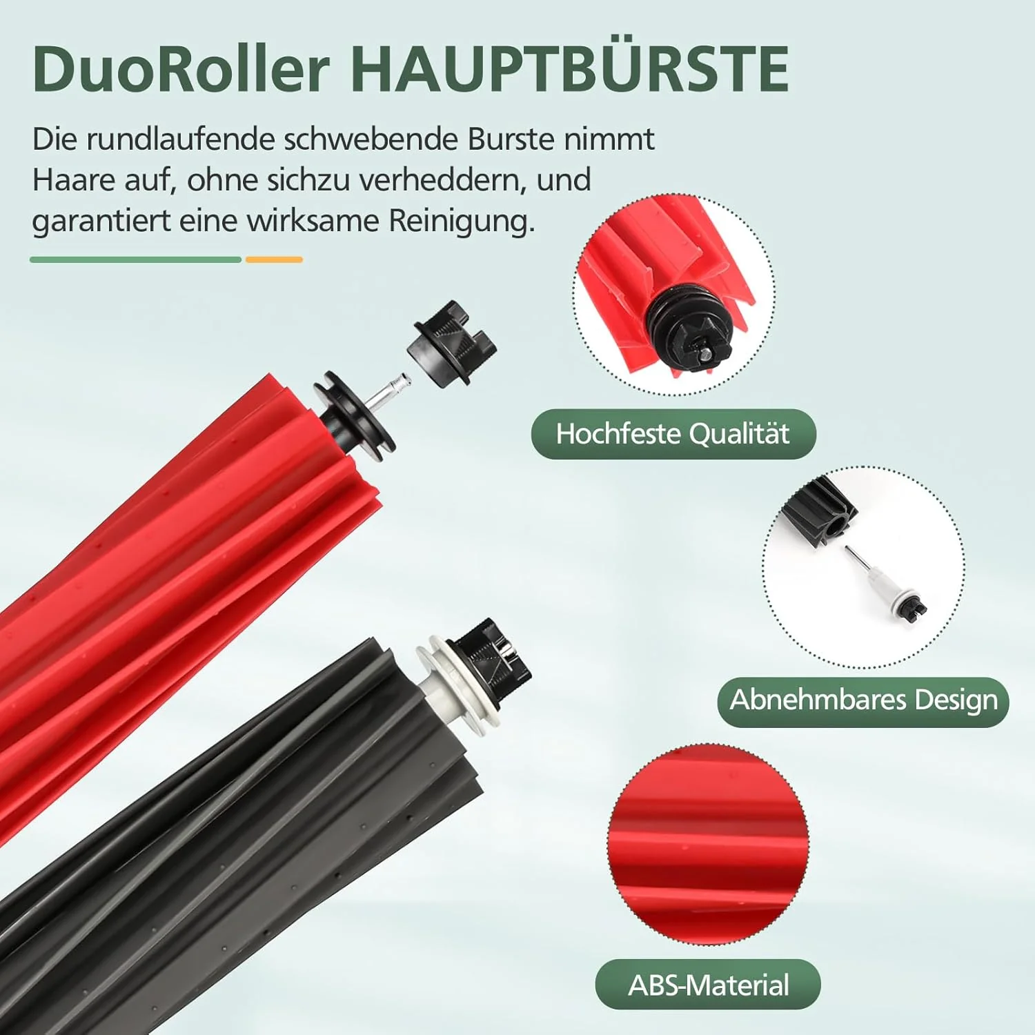 17 Stück Zubehör für Roborock Q5 Pro+ /Q5 Pro/ Q8 Max+ /Q8 Max Staubsauger, 2 Hauptbürsten, 2 HEPA-F - Image 4