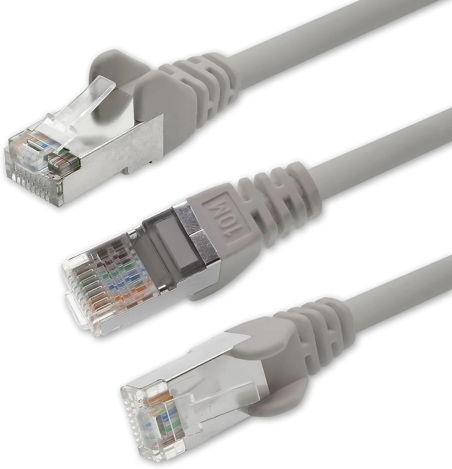 1aTTack CAT5 FTP Foliengeschirmt Netzwerkkabel mit 2x RJ45 Stecker Set (10 Stück) 7,5m grau, 7,5m gr - Image 4