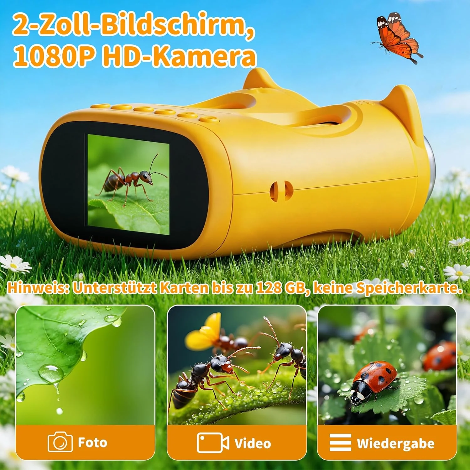 2-in-1 Mikroskop und Teleskop für Kinder, Tragbares Mini-Taschen-Mikroskop, USB Wiederaufladbares Ha - Image 4