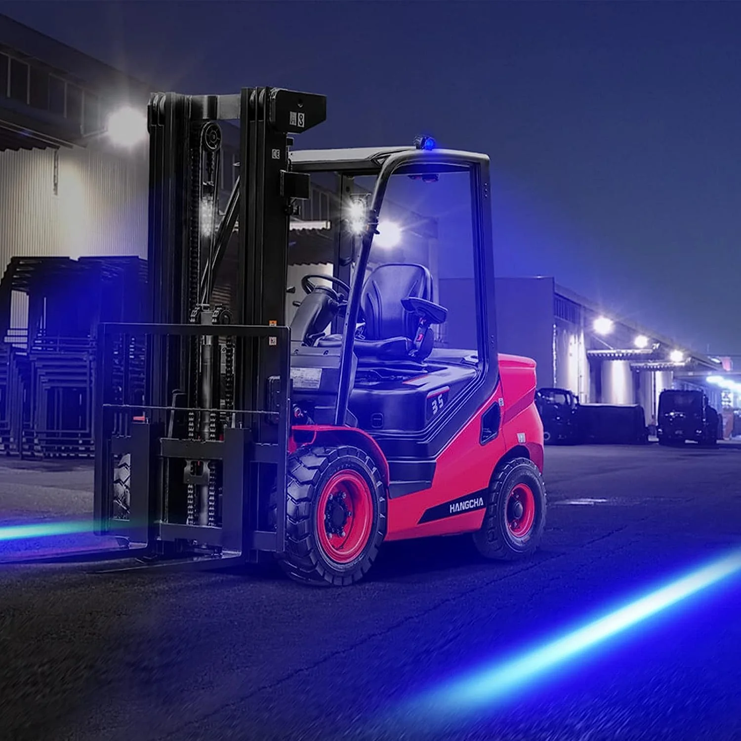 2 Pack 30W LED Gabelstapler Lichter blaue LED gerade Linie Gabelstapler Sicherheitslicht DC 10-80V L - Image 7