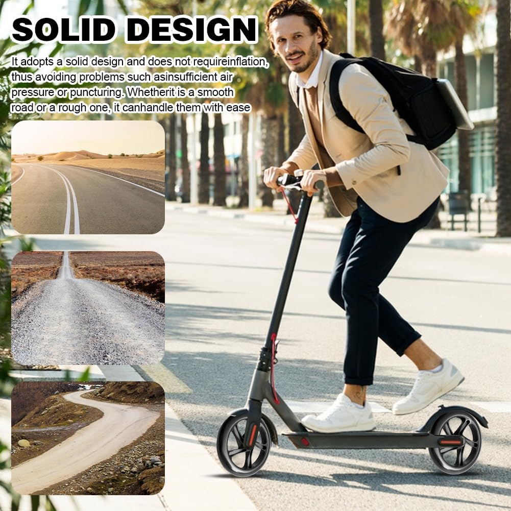 2 Stück 200mm Scooter Rollen, Scooter-Räder mit ABEC-9 Lagern, Anti-Rutsch Cityroller Reifen Ersatzr - Image 5
