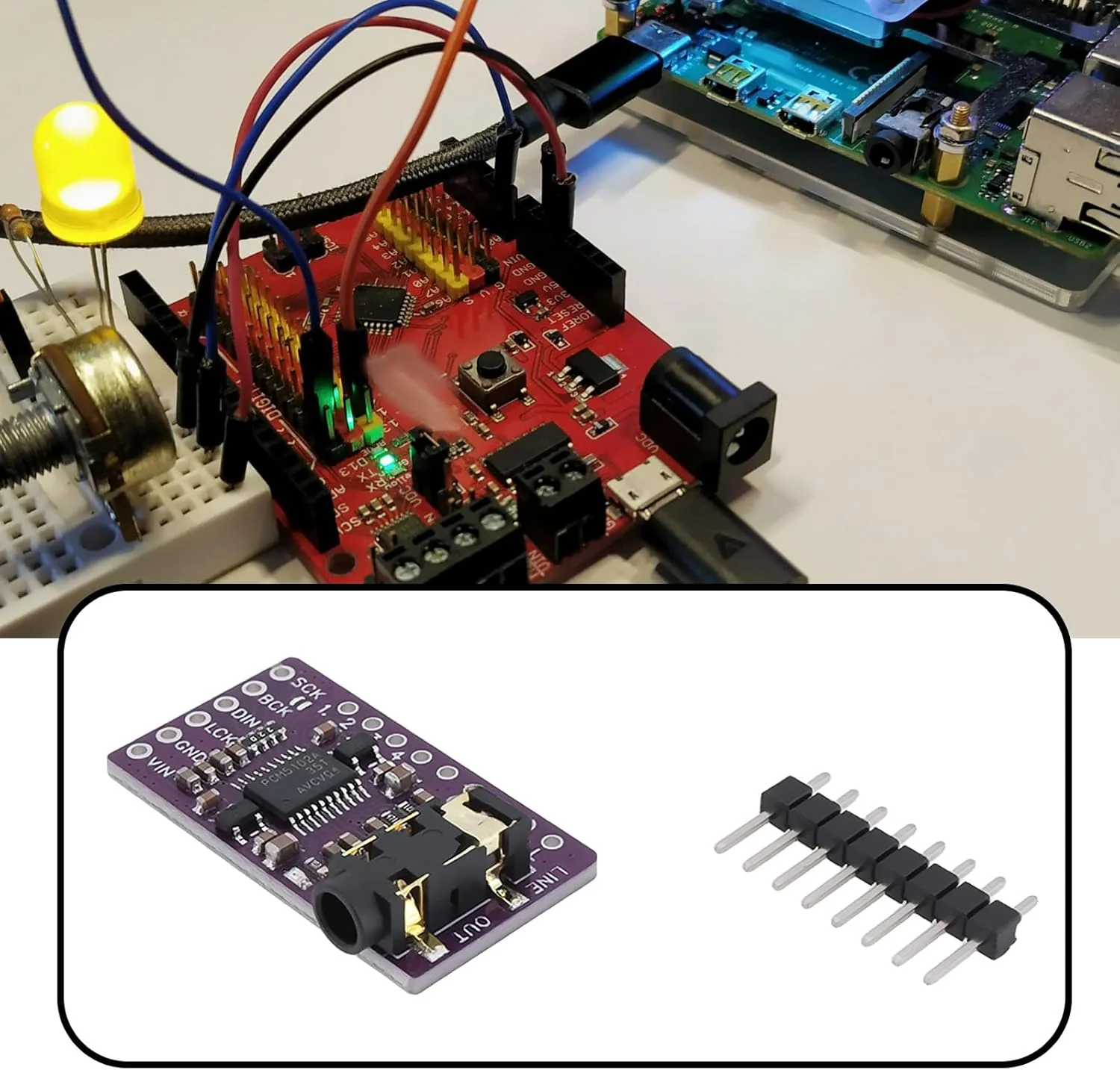2 Stück GY-PCM5102 I2S DAC-Decoder I2S-Player Kompatibel mit Ardu-inos Kompatibel mit Raspberry Pi - Image 2