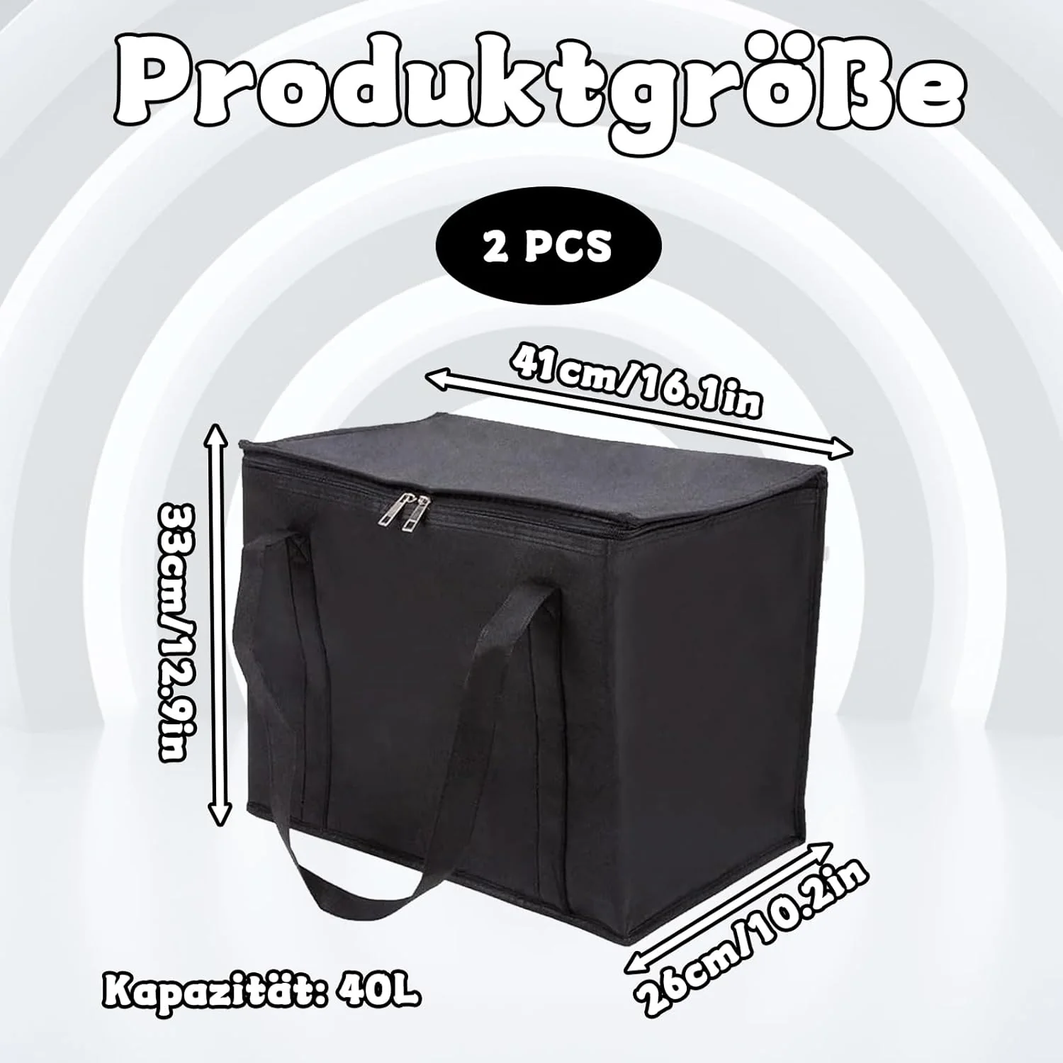 2 Stück Isolierte Kühltasche 35L Faltbar, Wiederverwendbar, Auslaufsicher & Wasserdicht Picknicktasc - Image 2