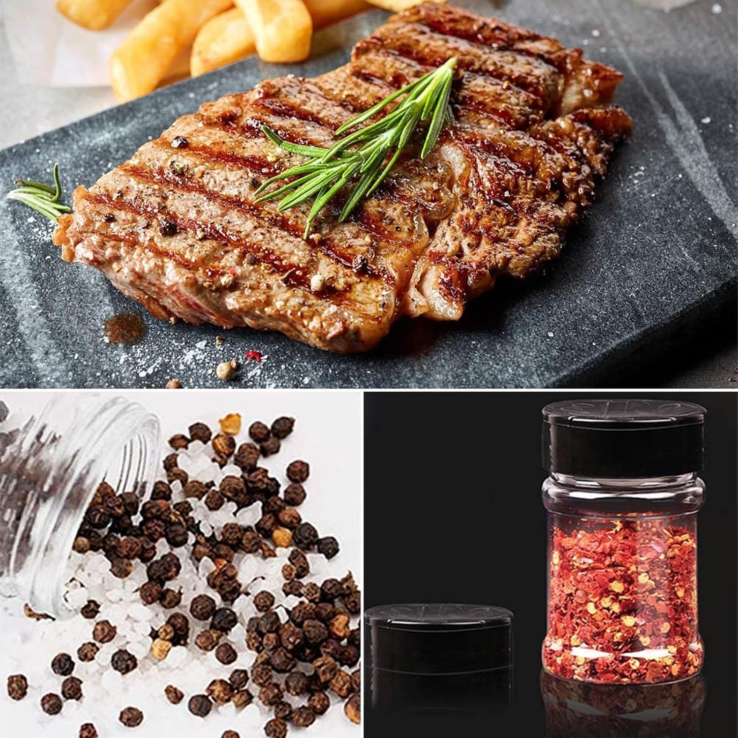 20 Stück Gewürzgläser aus Kunststoff mit Streudeckel – 150 ml / 5 oz Kleine Gewürzbehälter, Runde Ge - Image 7