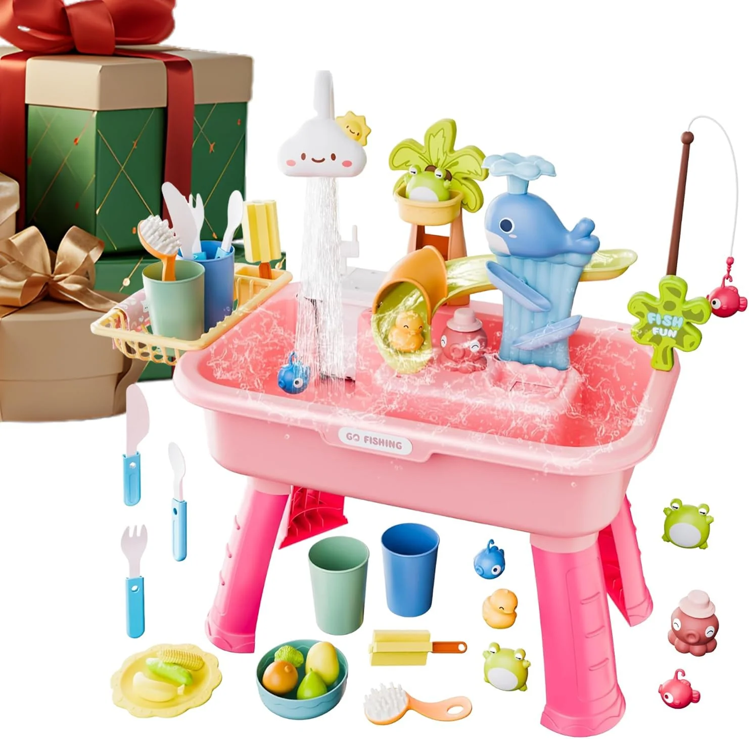2026 Upgraded Water Table | Wasserspieltisch Für Kinder Mit Pumpe, Spielbecken Mit Fliessendem Wasse - Image 8