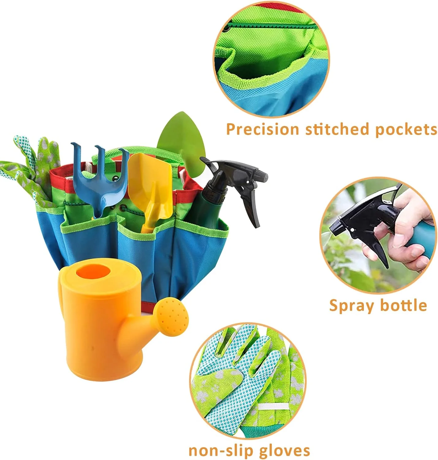 23 Stück Kinder Gartenarbeit Set, Gartenset kinder Gartenarbeit, Gartenwerkzeug Kinders Mit Giesskan - Image 3