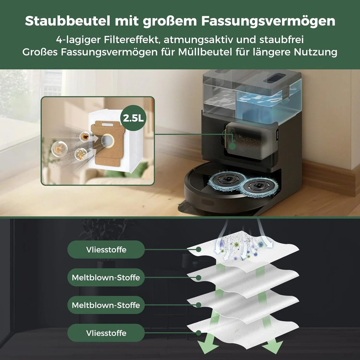 24 Stück Zubehör Kit für iRobot Roomba Plus 405 Combo/505/507 Combo Roboter Staubsauger:1 Hauptbürst - Image 5