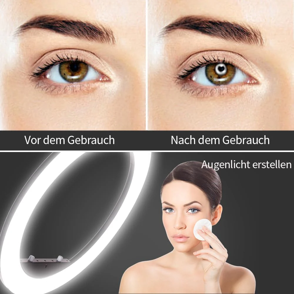 25 Zoll 75W Dimmbare zweifarbige LED-Ringlicht mit 70,87 Zoll Edelstahl-Schwerlastfotografie-Lichtst - Image 6