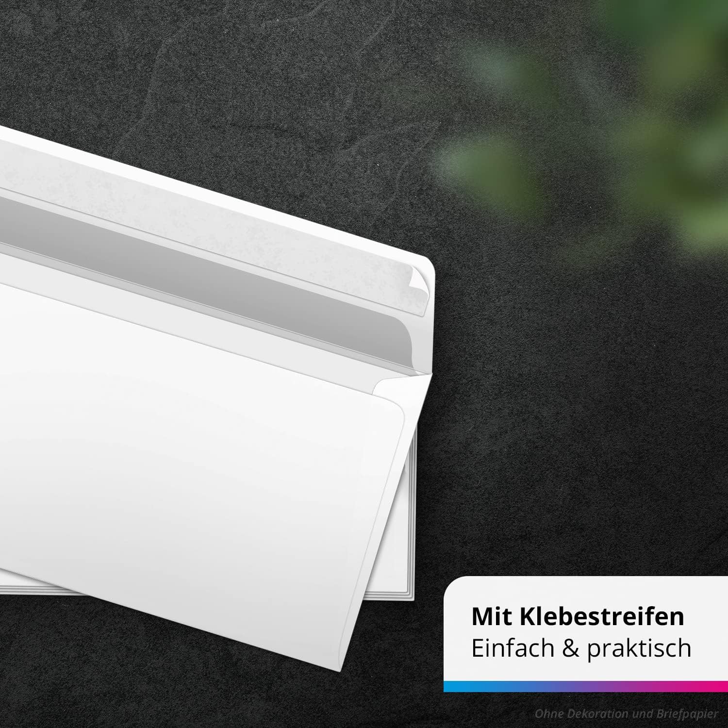 250 x Briefumschläge DIN LANG (220 x 110 mm), gerade Klappe, selbstklebend MIT Fenster, Business wei - Image 6