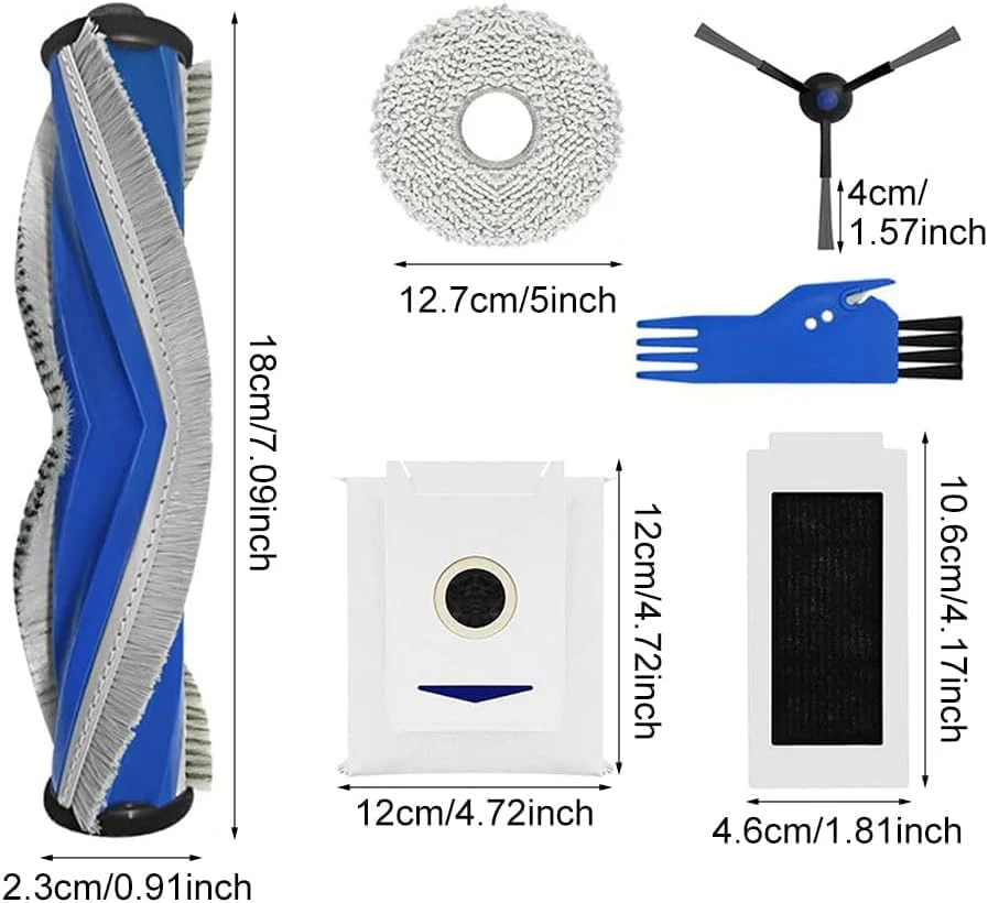 26 Stück Zubehör für Ecovacs Deebot T30 Omni/Ecovacs Deebot T30 Pro Omni Zubehör,1 *Hauptbürste, 4 * - Image 2