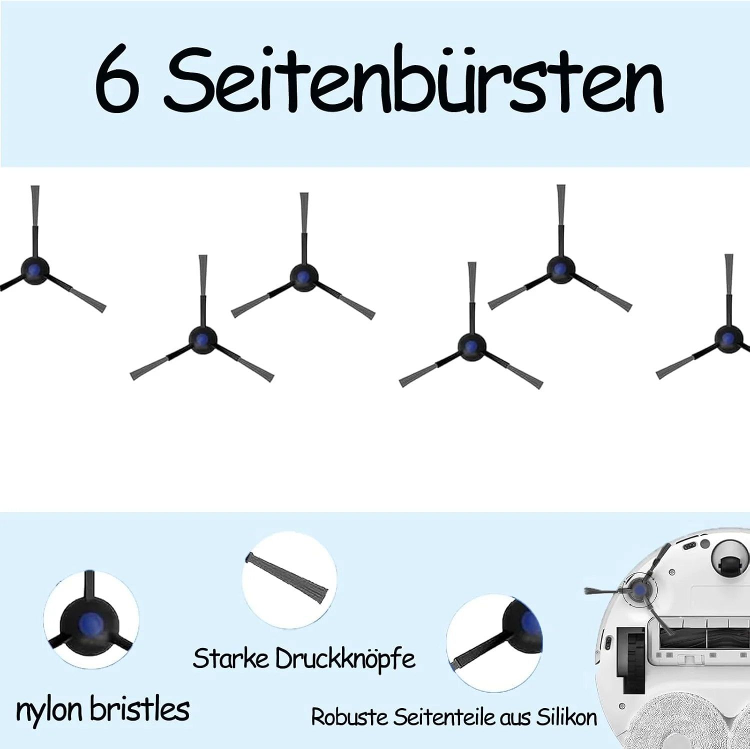 26 Stück Zubehör für Ecovacs Deebot T30 Omni/Ecovacs Deebot T30 Pro Omni Zubehör,1 *Hauptbürste, 4 * - Image 5