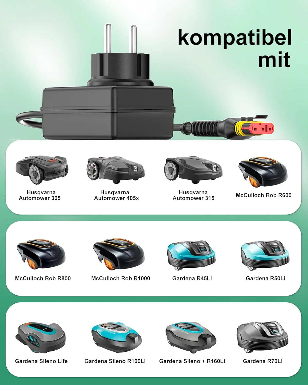 28V 1.3A Ladegerät Netzteil für Husqvarna Automower Kompatibel mit Automower 105/305/ 308/310 / 315/ - Image 3