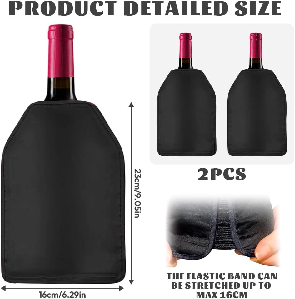 2er Set WeinküHler Manschette Wasserabweisende Nylon - Weinkühlerhülle FüR Wein Wiederverwendbarer F - Image 2
