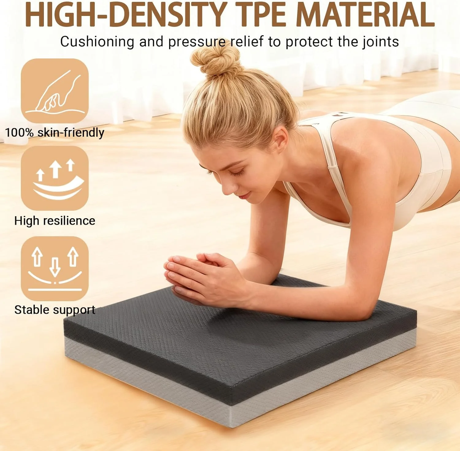 2er-Sets Balance Pad 40x33cm Rutschfest Balance-Kissen Weichschaum Balancekissen für Stabilität und - Image 3