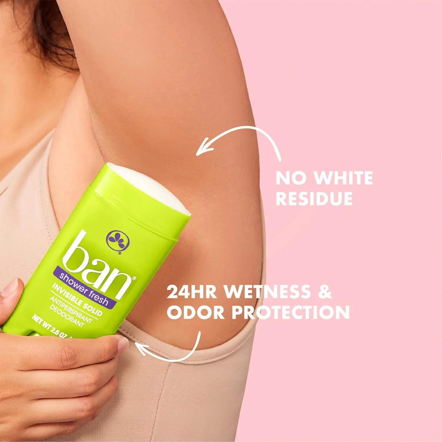 2x Ban Invisible Solid Antiperspirant & Deodorant Shower Fresh - aus den USA - Image 2