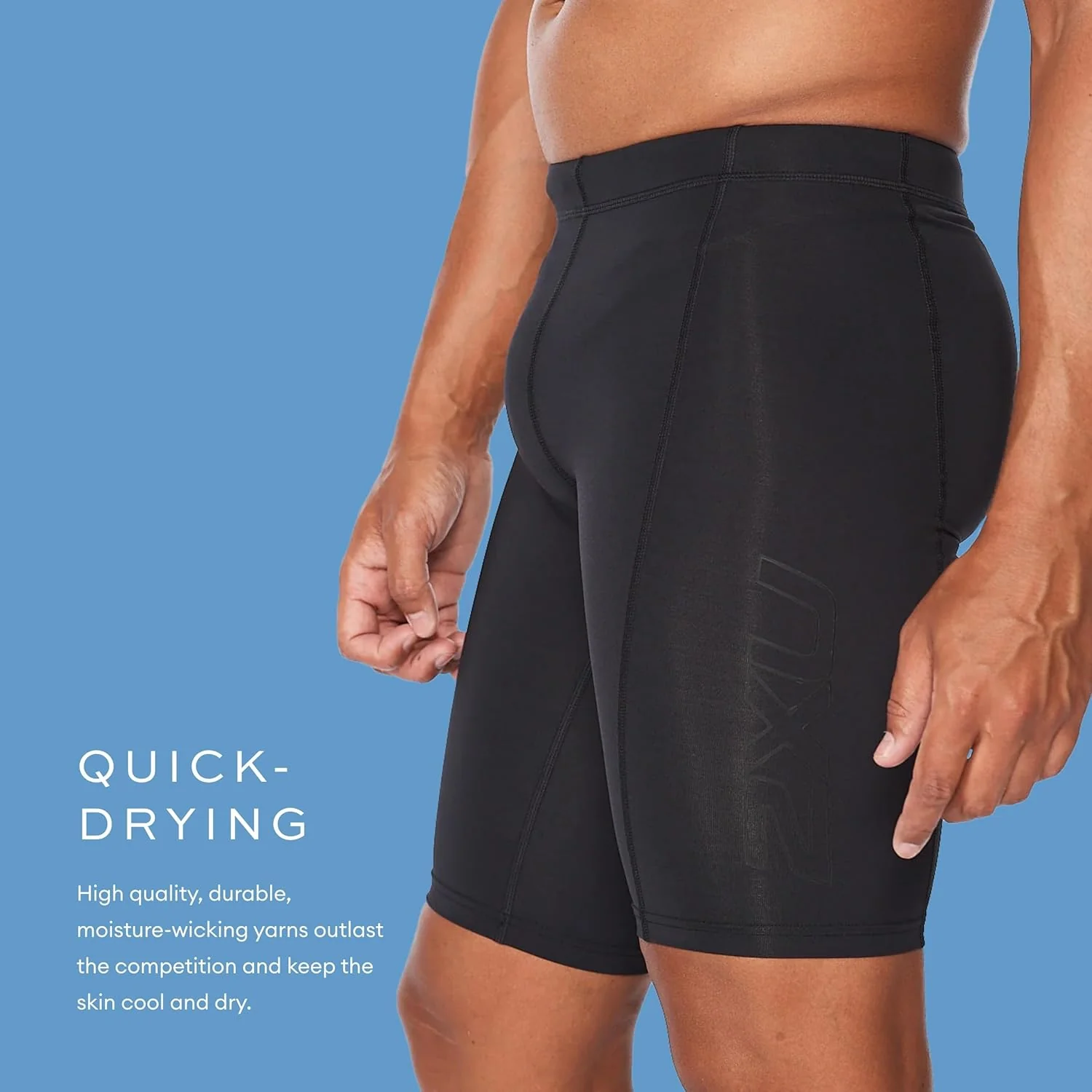 2XU Herren Core Compression Shorts M Schwarz/Silber, M Schwarz/Silber - Image 7