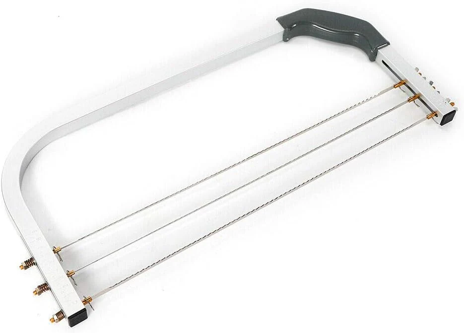 3 Drähte Tortenschneider Edelstahl & Alu Alloy, Professionelle grosse Kuchen Zwischenschicht Cutter, - Image 2