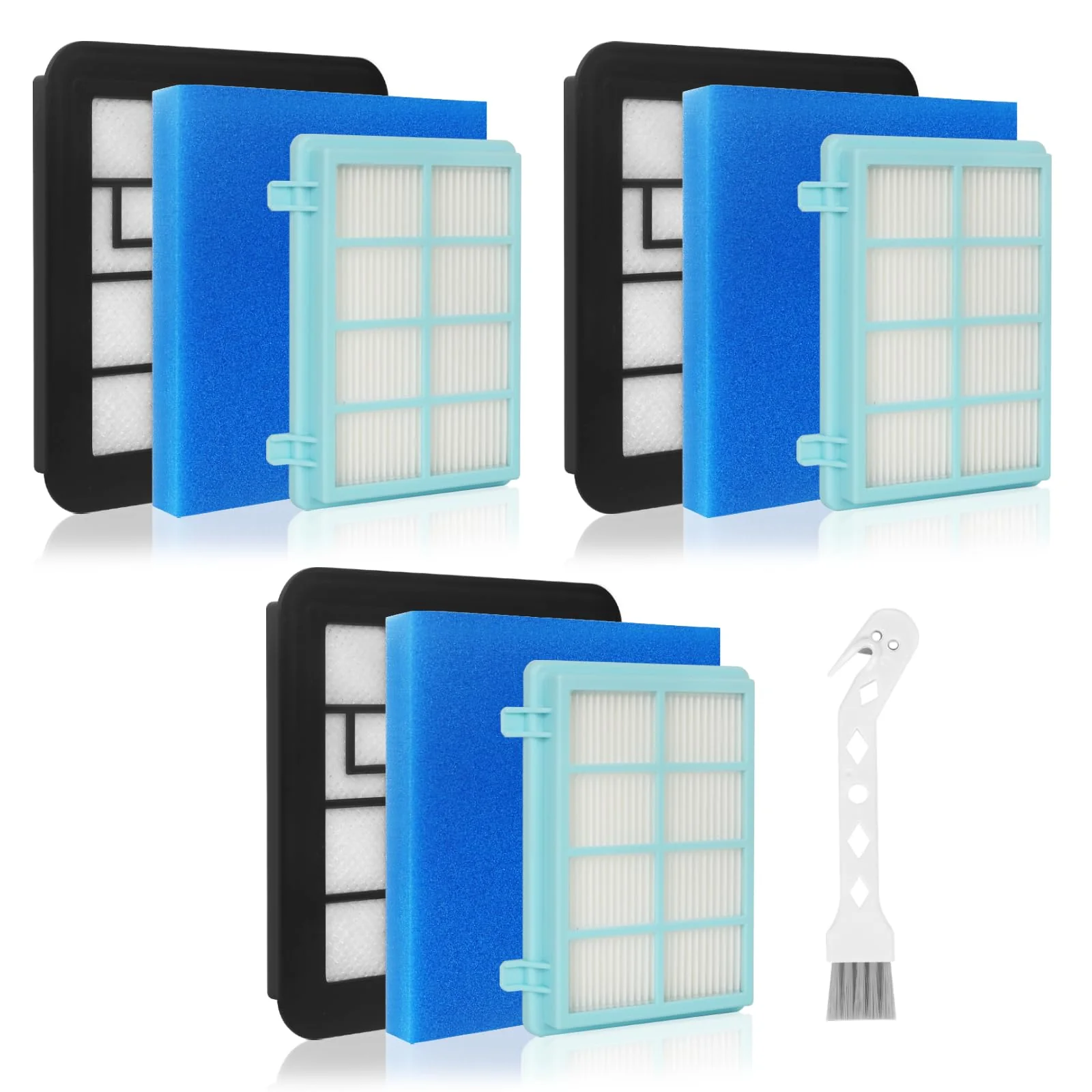 3 Stück Filter für Philips FC8010/01 FC9330 FC9331 FC9332 FC9333 FC9334 FC9555 FC9550 3+1, 3+1