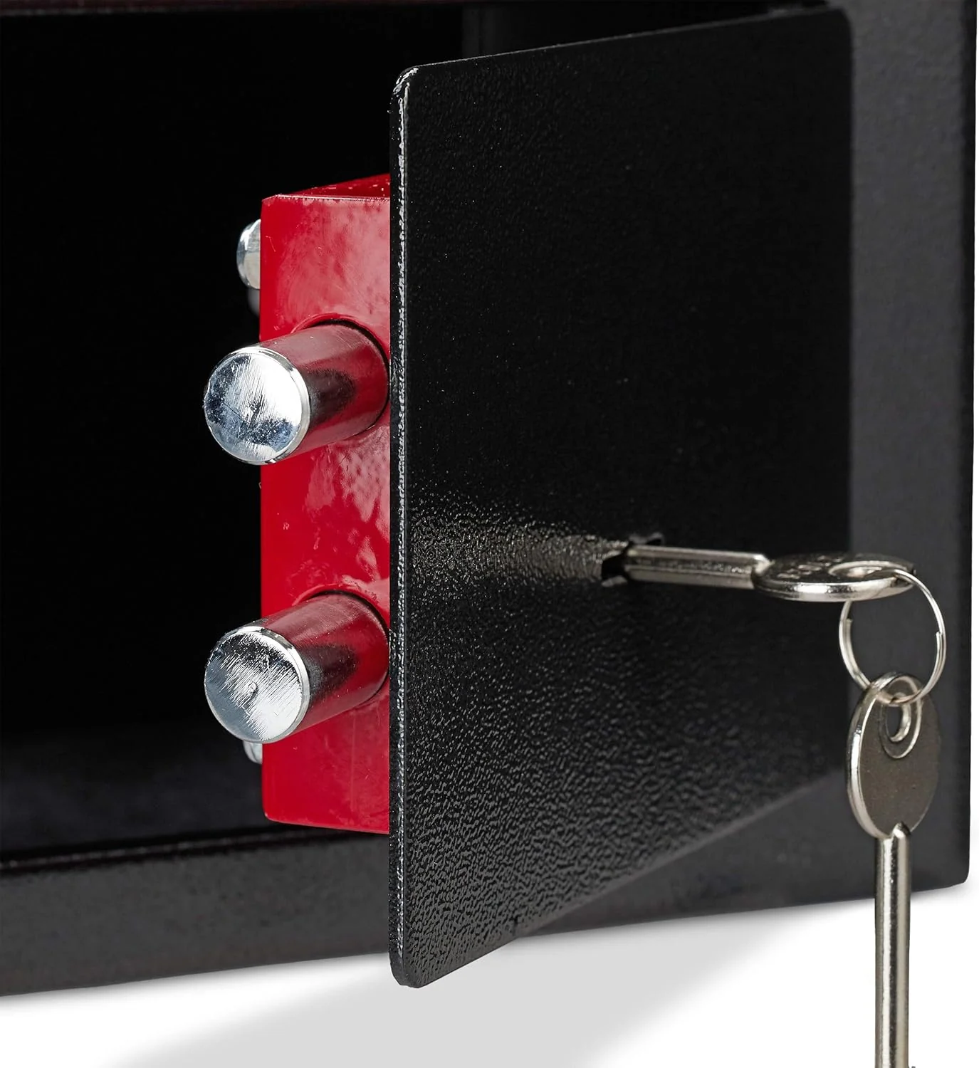 3 x Möbeltresor mit Schlüssel, Doppelbartschloss, Befestigung Wand oder Boden, Minisafe, HxBxT: 17 x - Image 6