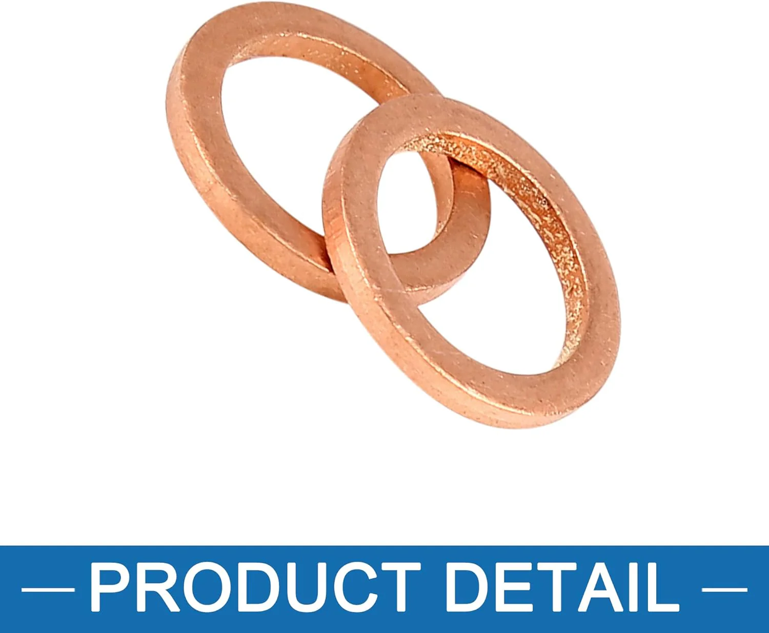 30 Stück Kupfer Scheibe Ersatz 10 x 14 x 1.5mm Flache Dichtung Ring - Image 5