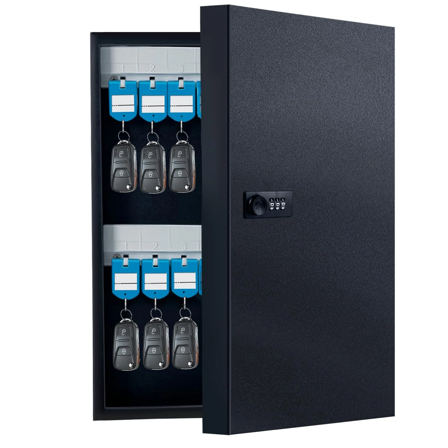 32 Positionen Schlüsselschrank mit Kombination und Schlüsselschloss,Schlüsselbox -Organizer,Schlüsse