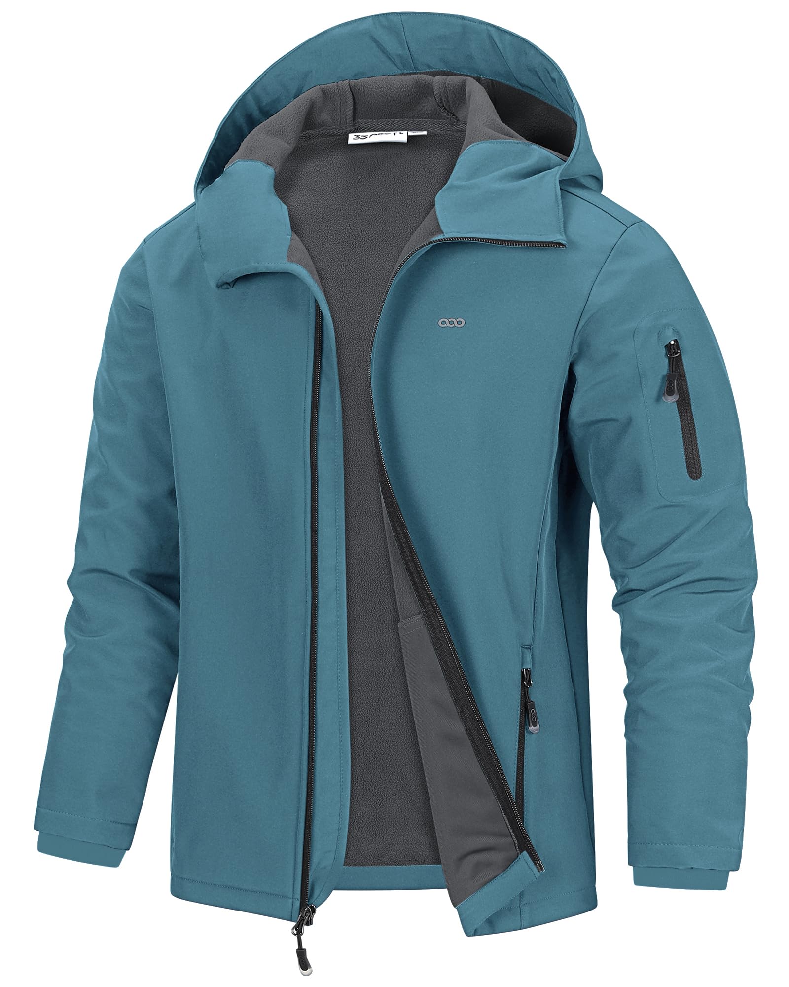 33,000ft Herren Softshell Jacke Outdoor Funktionsjacke Freizeitjacke Wasserdicht Windbreaker Regenja
