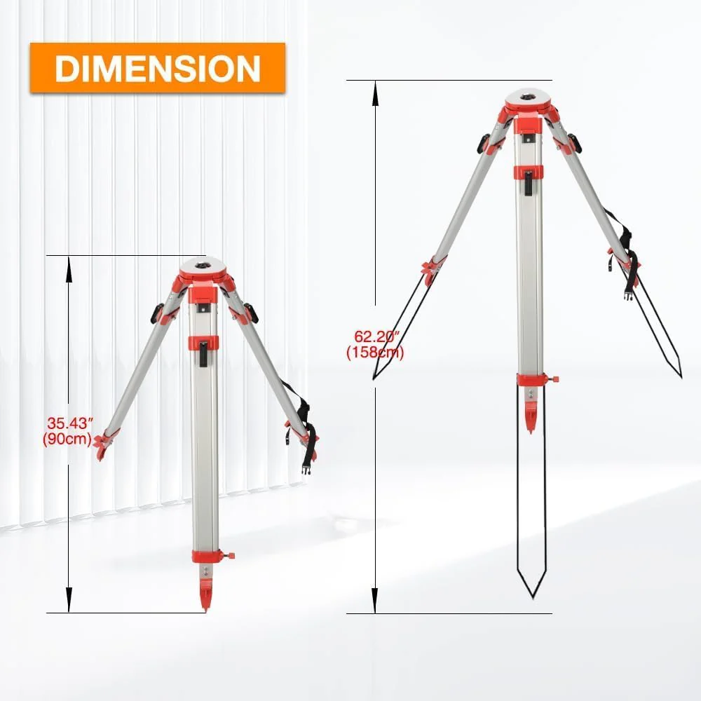 3M Teleskop-Nivellierlatte & Vermessungsstativ-Set, Hochleistungs-Vermessungsset (3 Meter Reichweite - Image 2