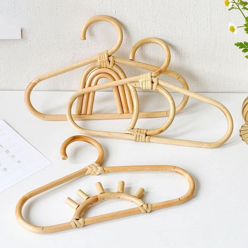 3pcs Rattan Kleiderbügel Kinder Bekleidung Organizer Rack Kinder Kleiderbügel Für Baby Room Decor Hä - Image 5