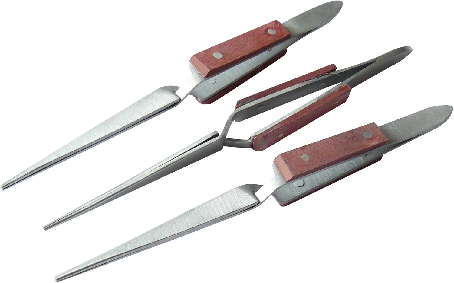3x Lötpinzette, gerade - Klemmpinzette, Kreuzpinzette, Technische Pinzette - 16 cm, gerieft - Modell - Image 5