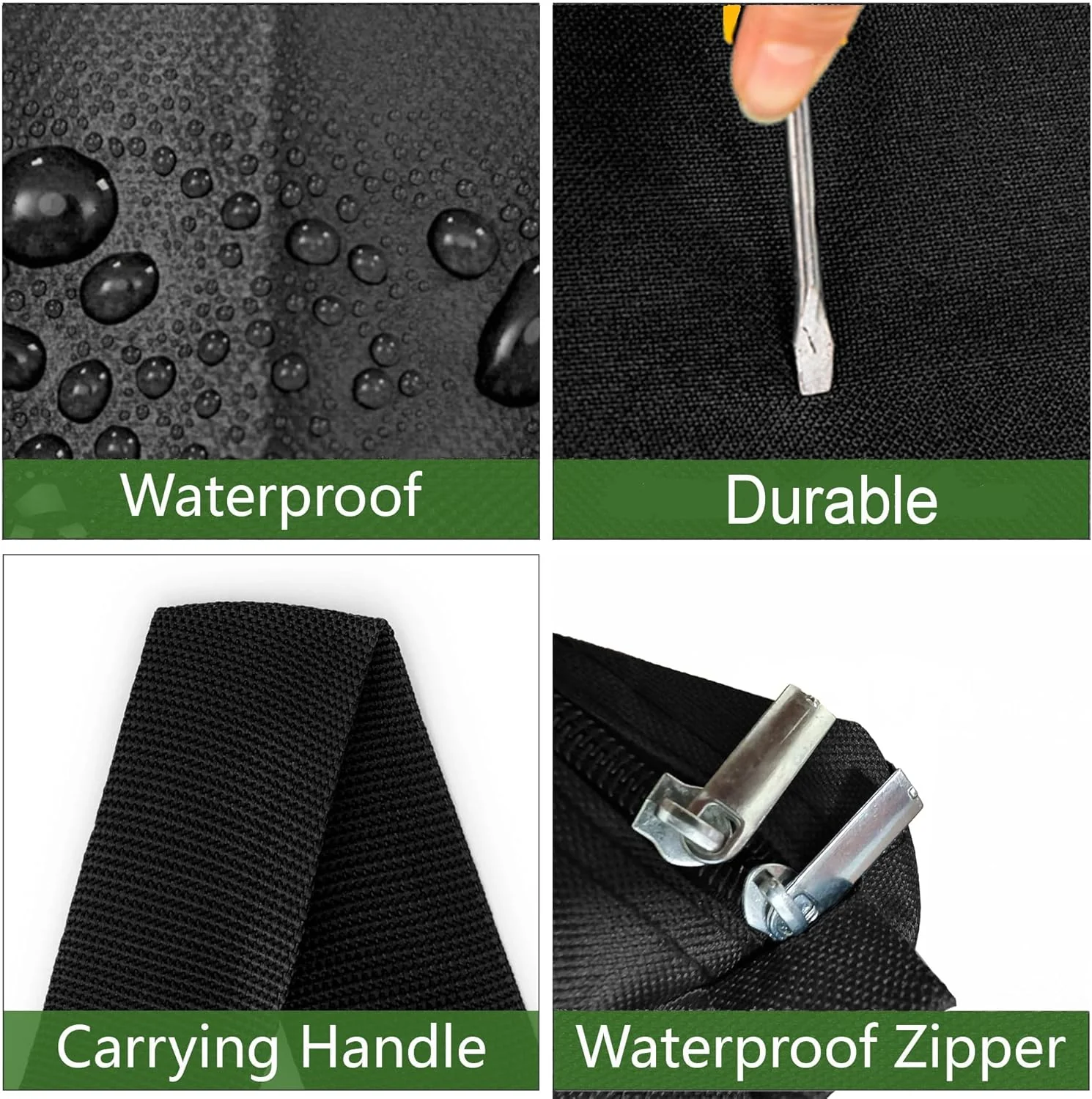 4 Stück Aufbewahrungstasche mit Reissverschluss 120L,wasserdichte Oxford Schwarz Umzugstaschen,Aufbe - Image 2