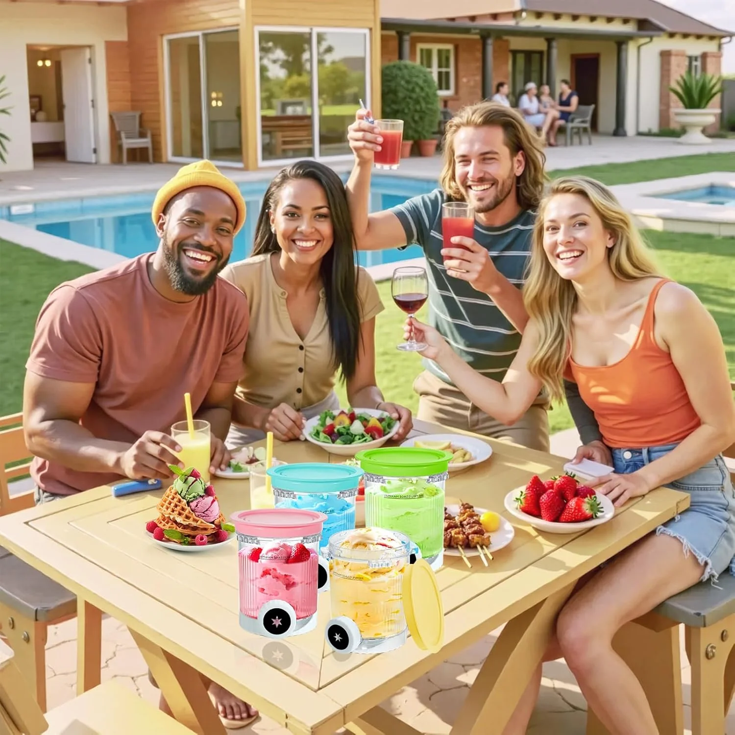 4 Stück Behälter für Ninja Creami Swirl NC701EU 480ml, Spülmaschinenfest und BPA-frei Behälter Swirl - Image 4