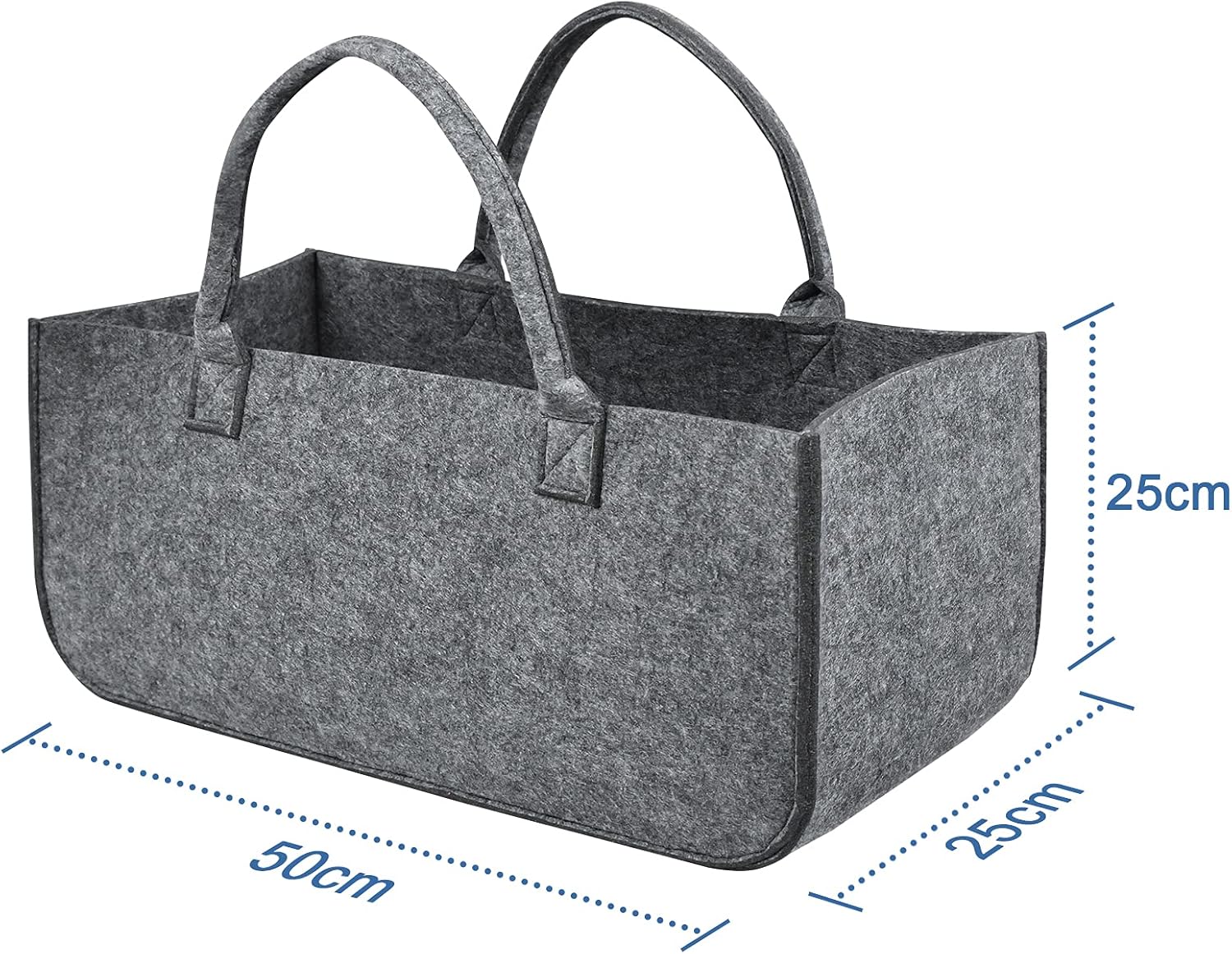 4 Stück Filztaschen Kaminholztasche Filz, Faltbar Kaminholzkorb Filztasche Shopper für Holz Zeitunge - Image 5