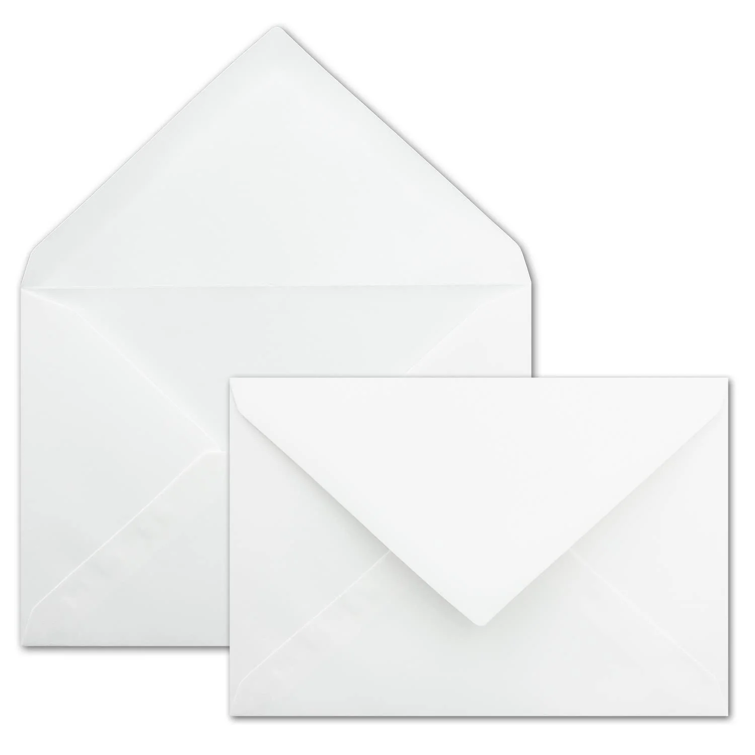 400 Stück - Briefumschläge DIN C5 Weiss - 16,1 x 22,8 cm - mit Nassklebung und spitzer Verschlusskla