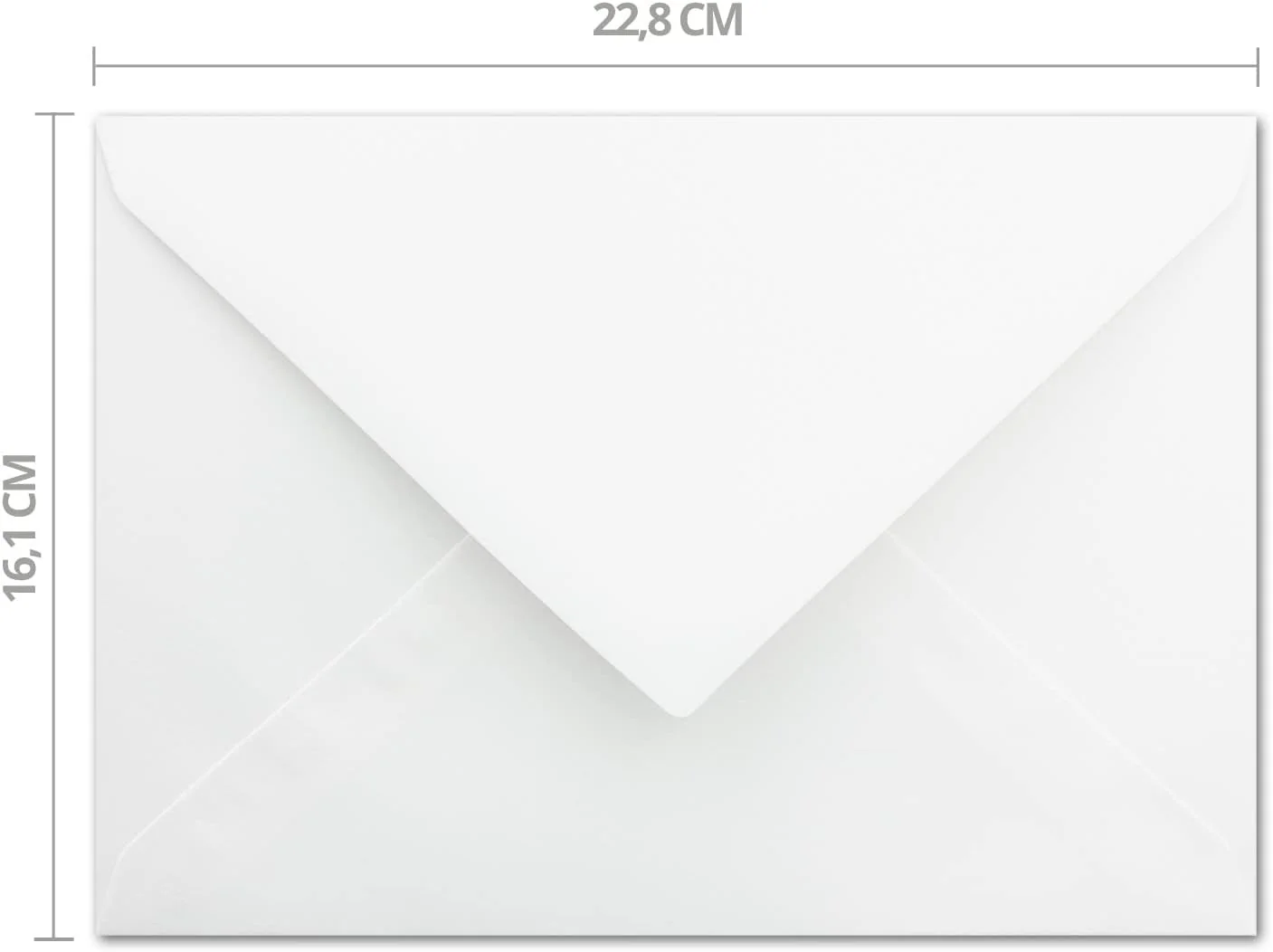 400 Stück - Briefumschläge DIN C5 Weiss - 16,1 x 22,8 cm - mit Nassklebung und spitzer Verschlusskla - Image 3