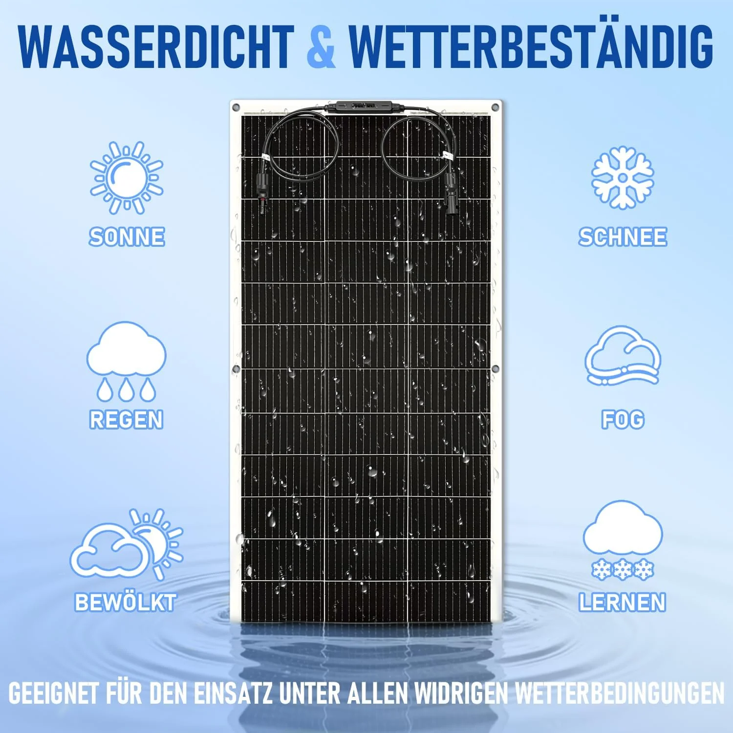 400W Flexibles Solarmodul (2x200W Solarpanel) – Monokristallines Silizium, 24V/12V, Semi-Flexibel | - Image 5