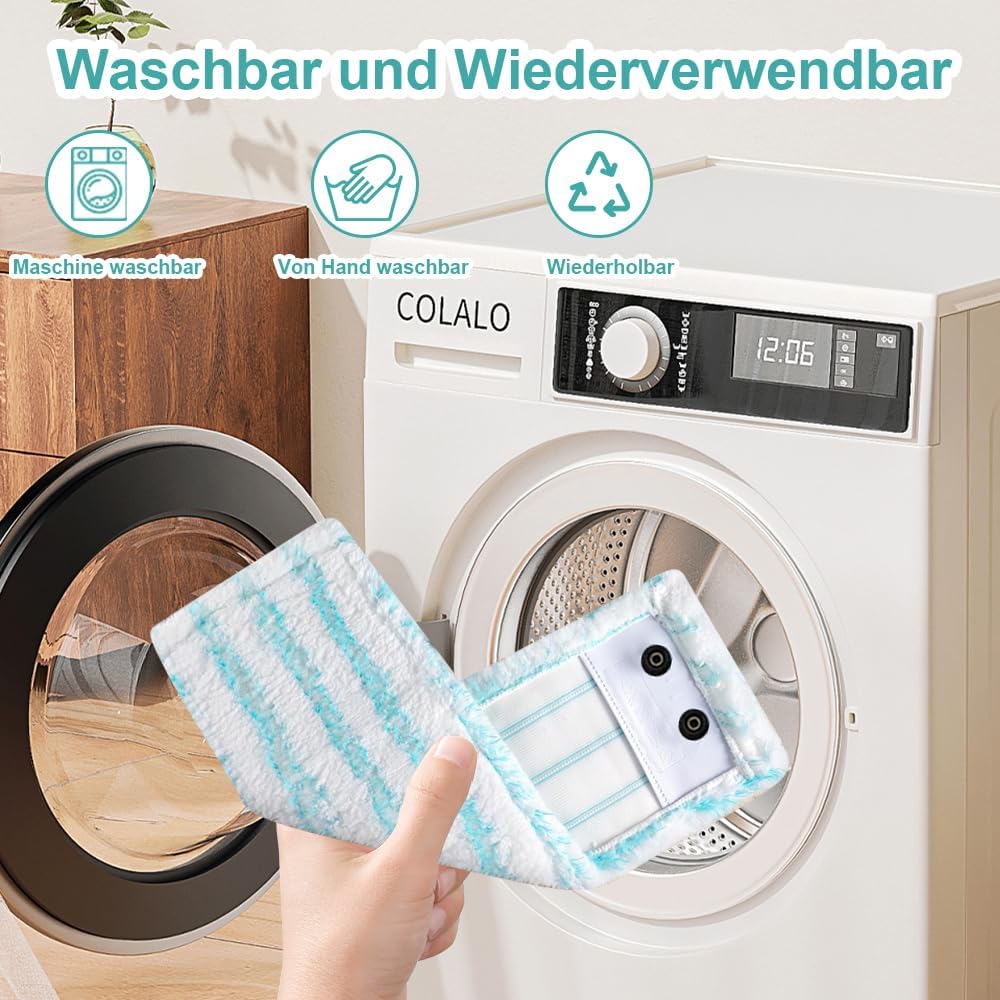 4er-Pack Mikrofasermop-Bezug für Leifheit Clean Twist XL Micro Duo – Vielseitig und Hochwertig für A - Image 5