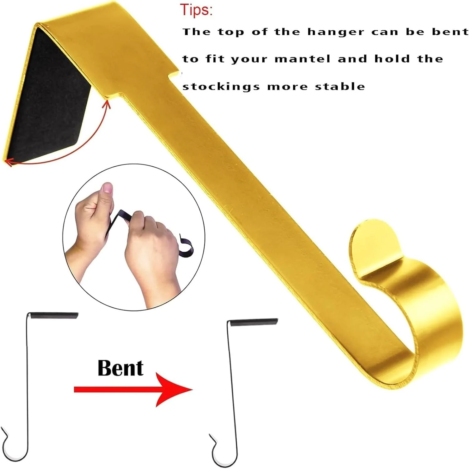 4er-Set Tragbar Verstellbare Edelstahl Haken für Tisch und Tür, Headset Halterung, Schreibtisch Zube - Image 6